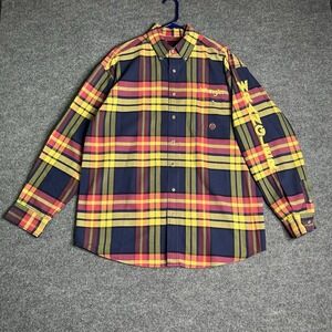 Twenty X Wrangler Shirt‎ Mens 2XL Button Down Long Sleeve Plaid Cowboy Vintage